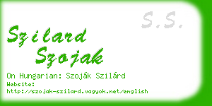 szilard szojak business card